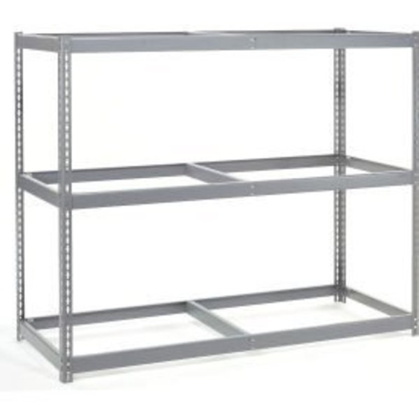 Global Equipment Wide Span Rack 72Wx30Dx96H, 3 Shelves No Deck 900 Lb Cap. Per Level, Gray 716666